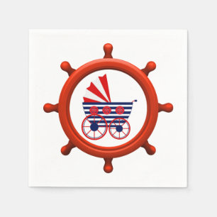 Nautical Baby Shower Paper Napkin