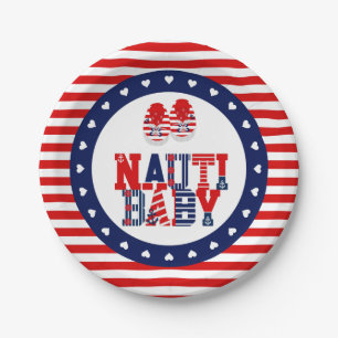 Nautical Baby Shower Paper Plate