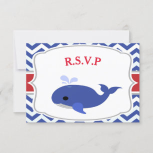 Nautical  Baby Shower RSVP Card