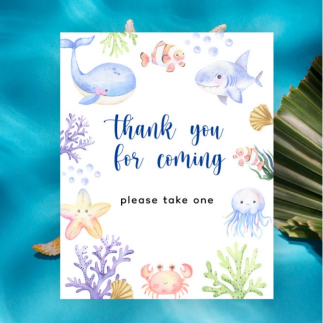 Nautical baby shower - Thank you for coming Poster (Creator Uploaded)