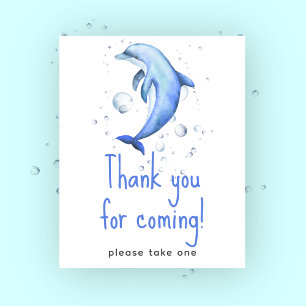 Nautical baby shower - Thank you for coming Poster
