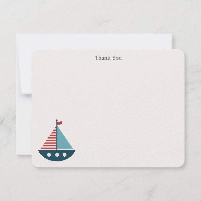 Nautical Baby Shower Thank You Notes (Front)