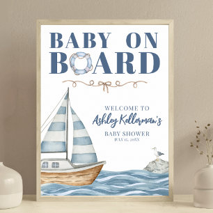 Nautical Baby Shower Welcome Sign
