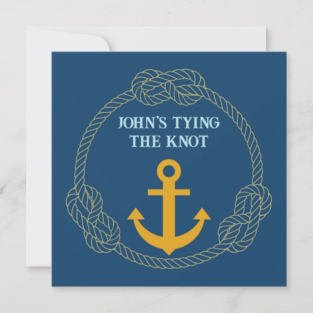 Nautical Bachelor Party Invitation (Front)