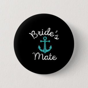 Nautical Bachelorette Party Gift _ Ship Anchor Bri 6 Cm Round Badge