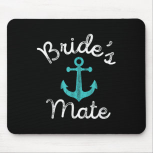 Nautical Bachelorette Party Gift _ Ship Anchor Bri Mouse Pad