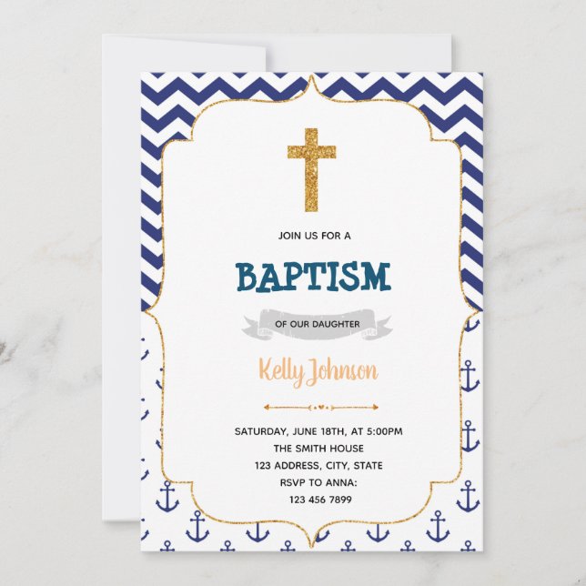 Nautical baptism invite (Front)