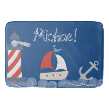 Nautical Bath Mat Personalised