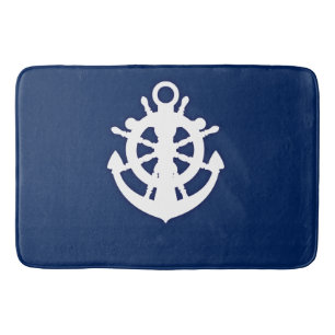 Nautical Bath Matt: Blue Mat