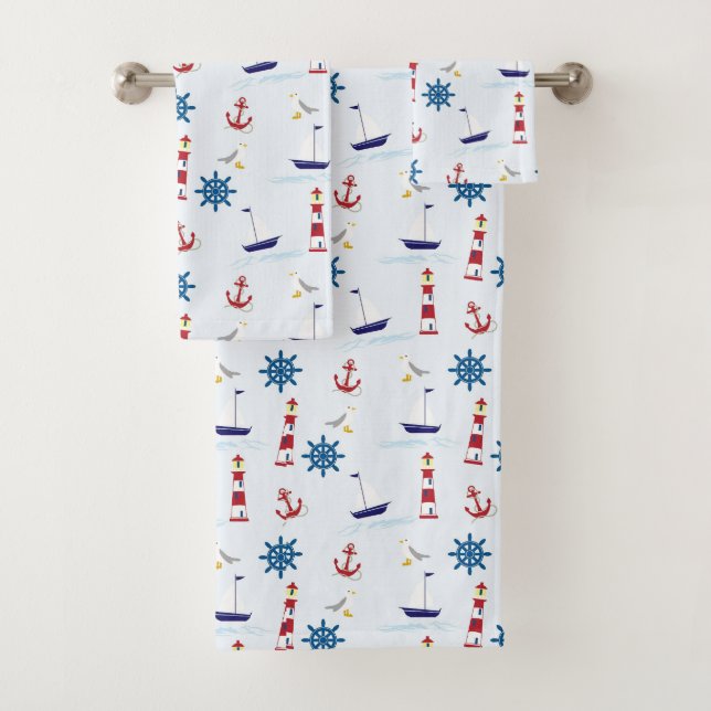Nautical Bath Towel Set (Insitu)