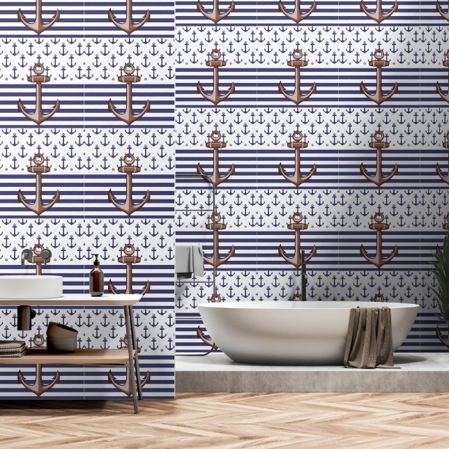 Nautical Bathroom Wallpaper (Bathroom)
