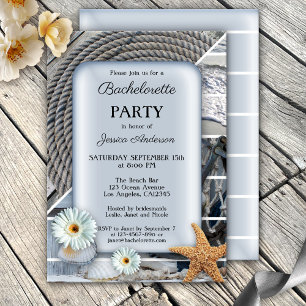Nautical Beach Bachelorette Party Invitation