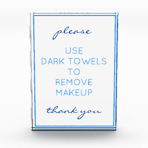 Nautical Beach Blue Bathroom Makeup Towel Block