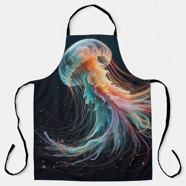 nautical/beach/coastal jellyfish  apron (Front)