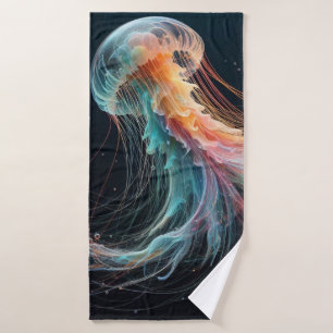 nautical/beach/coastal jellyfish bath towel