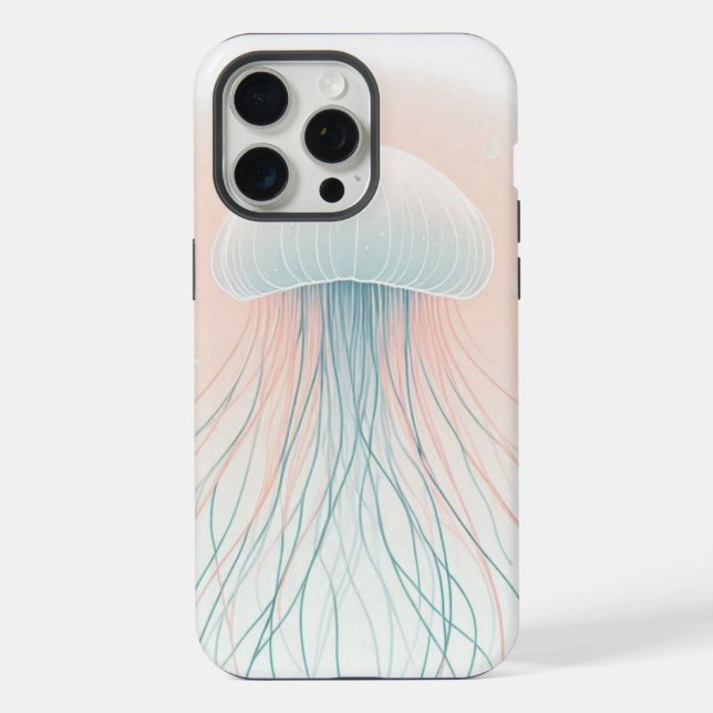 nautical/beach/coastal jellyfish  iPhone case (Back)