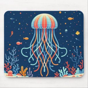 nautical/beach/coastal jellyfish mouse pad