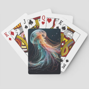 nautical/beach/coastal jellyfish playing cards