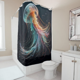 nautical/beach/coastal jellyfish  shower curtain