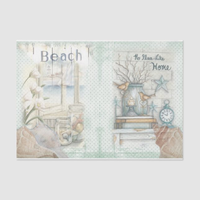 Nautical Beach Design Series 1 Tissue Paper (Front)