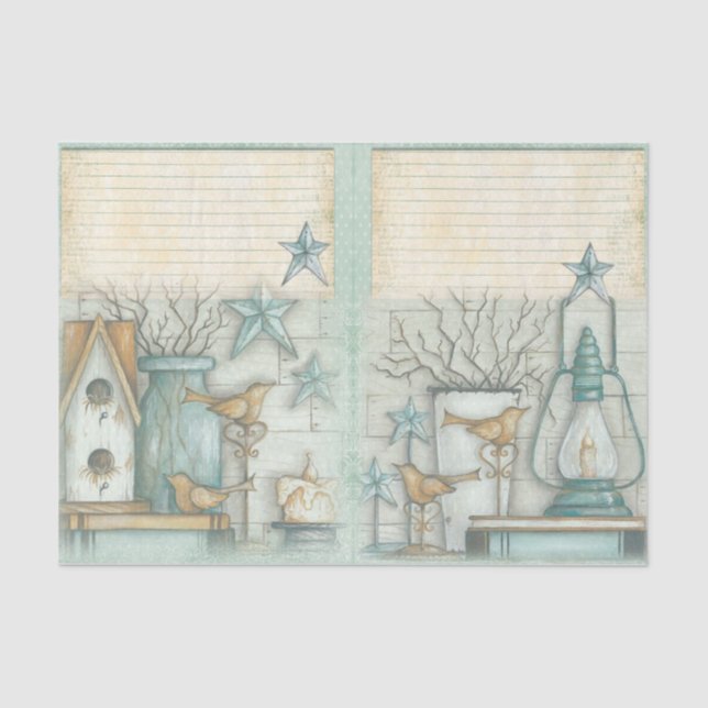 Nautical Beach Design Series 3 Tissue Paper (Front)