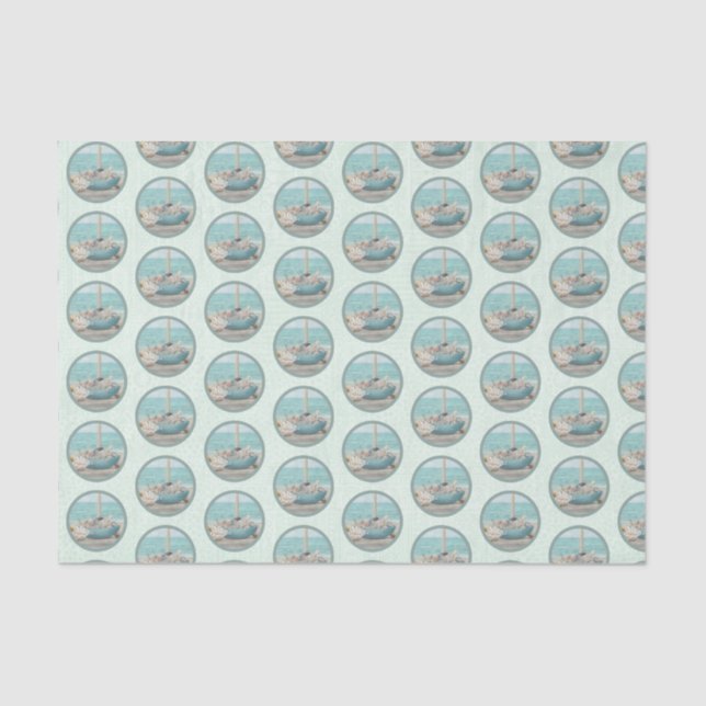 Nautical Beach Design Series 6 Tissue Paper (Front)