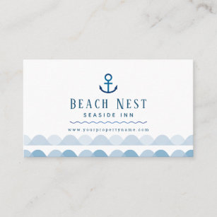 Nautical Beach House Cottage B&B Rentals Business Card