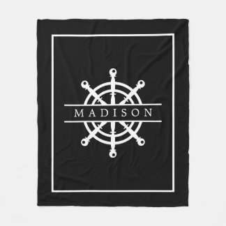 Nautical Beach Name Fleece Blanket