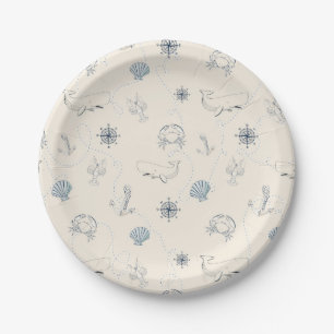 Nautical Beach Paper Plate