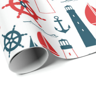 Nautical Beach pattern wrapping paper