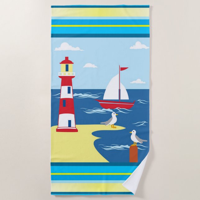 Nautical Beach Towel (Front)