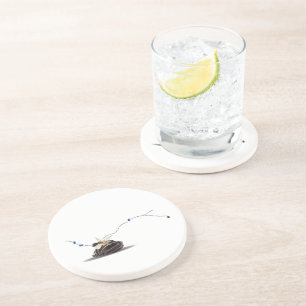 Nautical beach unique elegant minimalist coastal coaster