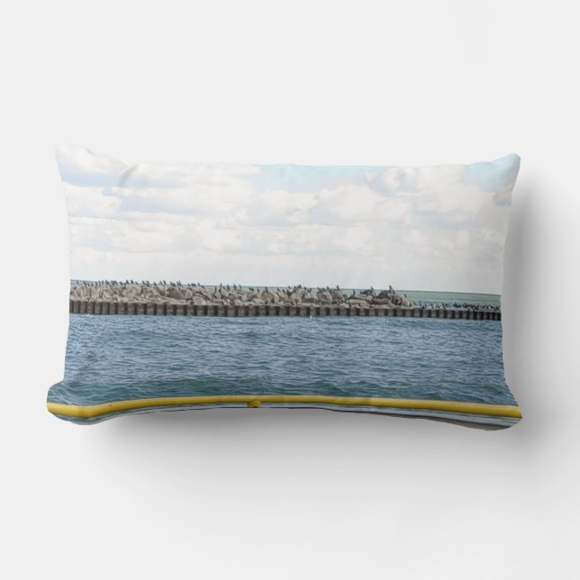 Nautical Beach View Lumbar Cushion (Front)