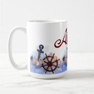Nautical Beach Wedding Bridesmaid Gift Coffee Mug