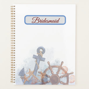 Nautical Beach Wedding Bridesmaid Gift Idea Planner