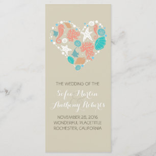 nautical beach wedding programs
