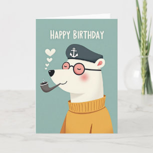 Nautical Bear Birthday Card