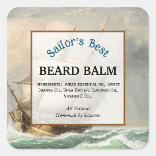 Nautical Beard Balm Product Label