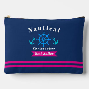 Nautical Best Sailor Navy  Accessory Pouch