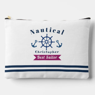 Nautical Best Sailor White Accessory Pouch