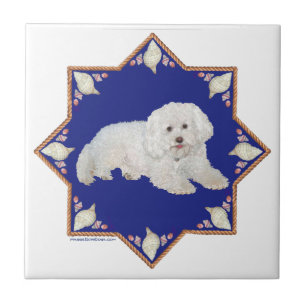Nautical Bichon Frise Tile