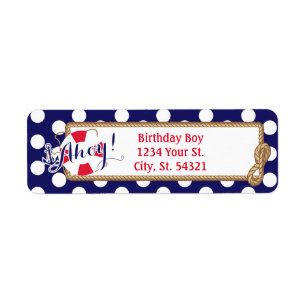 Nautical Birthday Address Labels