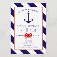 Nautical Birthday Party - Anchor + Crab