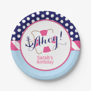 Nautical Birthday Party Plates
