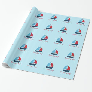 Nautical Birthday Wrapping Paper