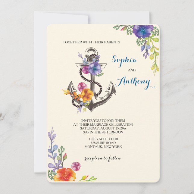 Nautical Bliss Invitation (Front)