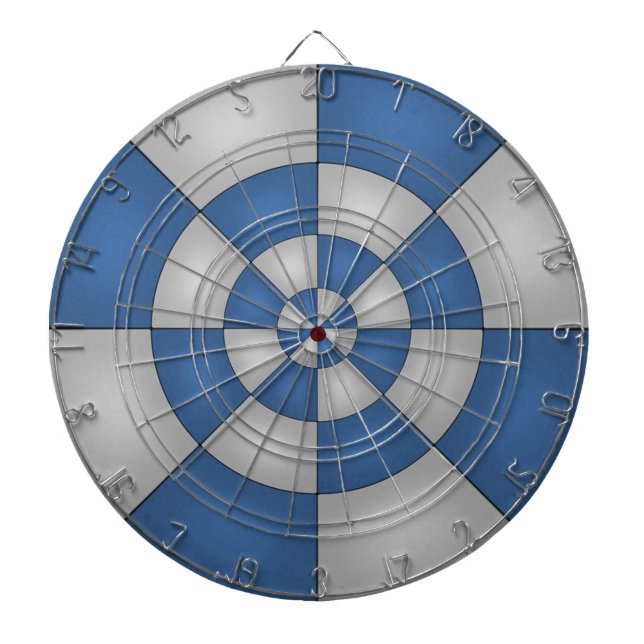 Nautical Blue Abstract Dartboard (Front)