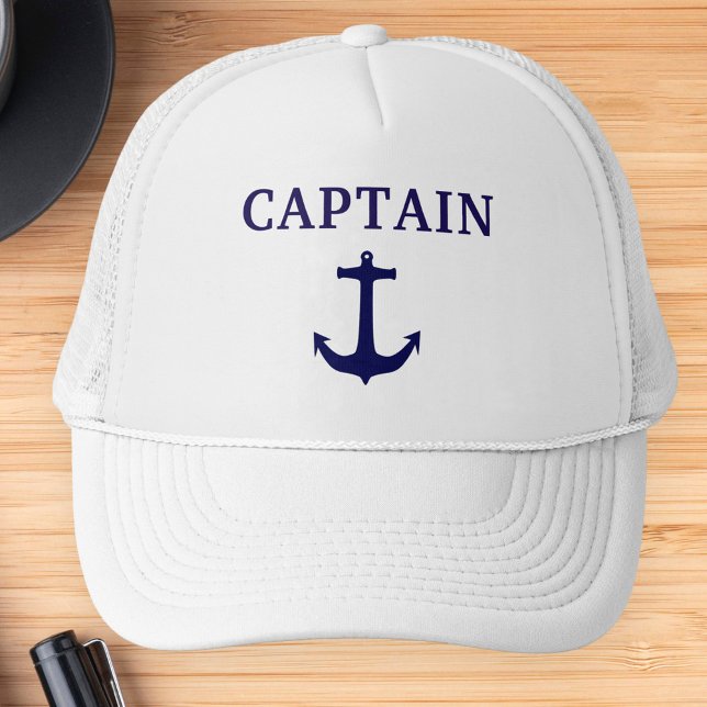 Nautical Blue Anchor Captain Hat (Creator Uploaded)