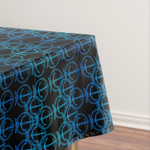 Nautical Blue Anchor Motif Tablecloth