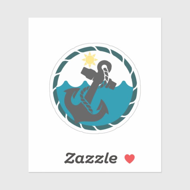 Nautical blue and black anchor (Sheet)